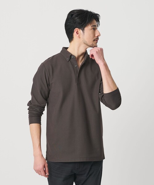 BEAUTY&YOUTH UNITED ARROWS（ビューティーアンドユースユナイテッドアローズ）の「【WEB限定 WARDROBE SMART】ステイ クリーン ピケ BD ポロシャツ【抗菌・防臭】（Tシャツ/カットソー・メンズ・ブラック/ホワイト/ダークグレー・XL/S/M/L）」の14枚目の写真