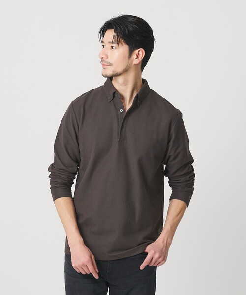 BEAUTY&YOUTH UNITED ARROWS（ビューティーアンドユースユナイテッドアローズ）の「【WEB限定 WARDROBE SMART】ステイ クリーン ピケ BD ポロシャツ【抗菌・防臭】（Tシャツ/カットソー・メンズ・ブラック/ホワイト/ダークグレー・XL/S/M/L）」の15枚目の写真