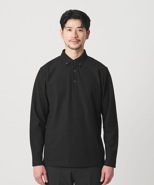 BEAUTY&YOUTH UNITED ARROWS（ビューティーアンドユースユナイテッドアローズ）の「【WEB限定 WARDROBE SMART】ステイ クリーン ピケ BD ポロシャツ【抗菌・防臭】（Tシャツ/カットソー・メンズ・ブラック/ホワイト/ダークグレー・XL/S/M/L）」の17枚目の写真