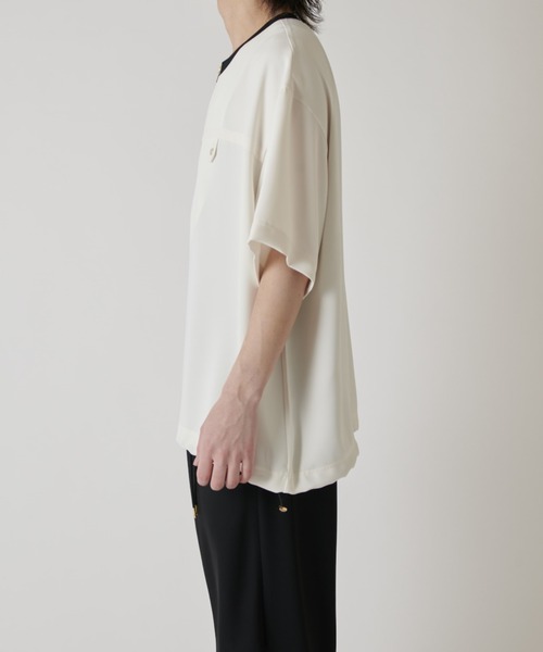 CULLNI(クルニ)の「【CULLNI exclusive for Lui's】ハーフジップバイカラークルーネックTシャツ(Tシャツ/カットソー・メンズ・ブラック/チャコールグレー/オフホワイト・2/1)」の19枚目の写真