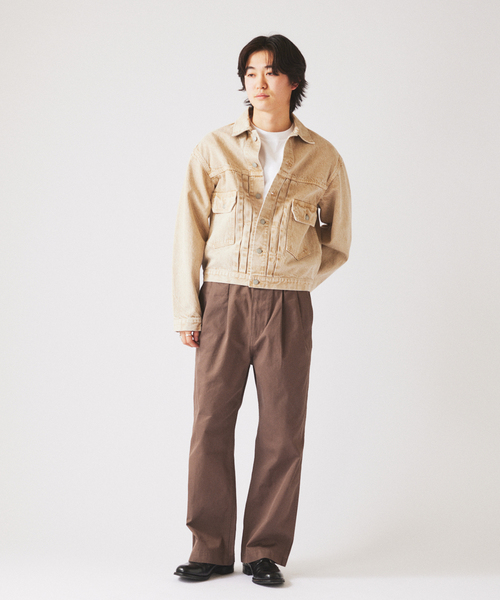 JOURNAL STANDARD relume（ジャーナルスタンダード　レリューム）の「＜Relume Jeans＞ コーンデニム カツラギ トラッカージャケット（デニムジャケット・メンズ・ナチュラル/ブラックミックス/ライトパープル・MEDIUM/LARGE）」の13枚目の写真