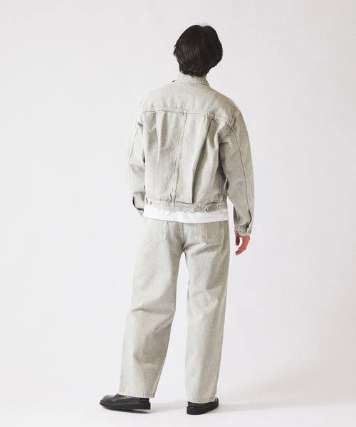 JOURNAL STANDARD relume（ジャーナルスタンダード　レリューム）の「＜Relume Jeans＞ コーンデニム カツラギ トラッカージャケット（デニムジャケット・メンズ・ナチュラル/ブラックミックス/ライトパープル・MEDIUM/LARGE）」の16枚目の写真