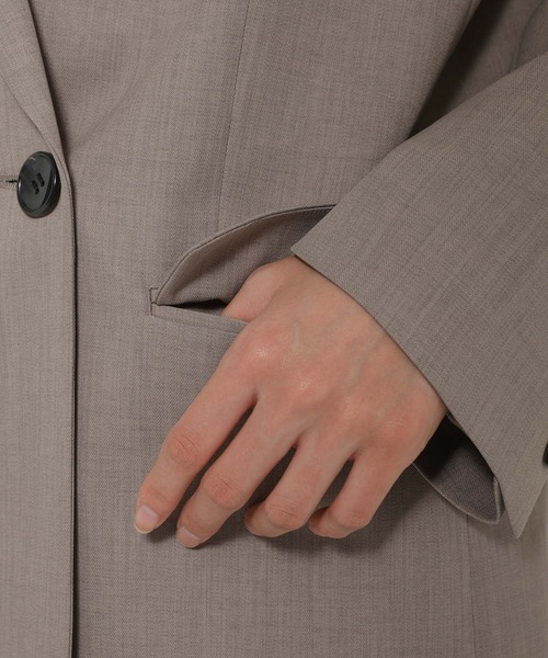 BABYLONE（バビロン）の「セミダブルジャケット（テーラードジャケット・レディース・ベージュ/モカ・36inch/38inch）」の16枚目の写真