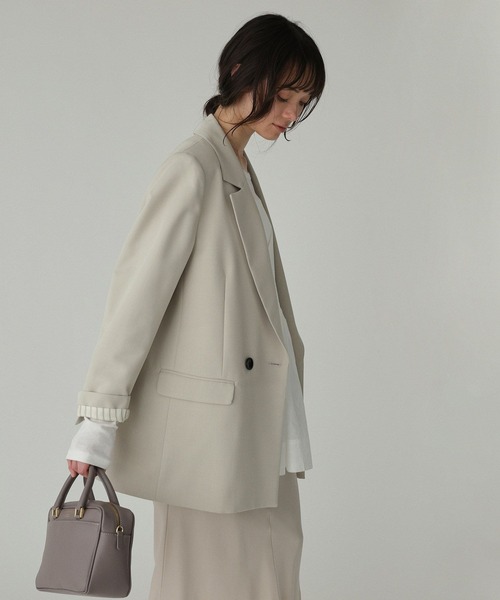 BABYLONE（バビロン）の「セミダブルジャケット（テーラードジャケット・レディース・ベージュ/モカ・36inch/38inch）」の8枚目の写真