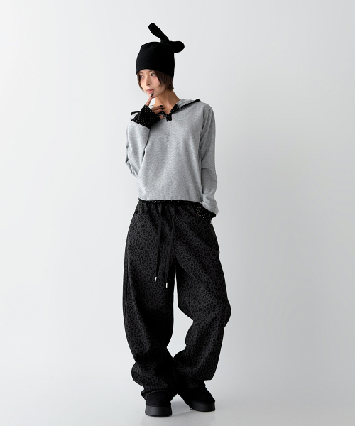 THE GREEN LAB（ザグリーンラボ）の「レオパードオビバンドパンツ[レオパードグレー]（その他パンツ・レディース・その他・FREE）」の18枚目の写真