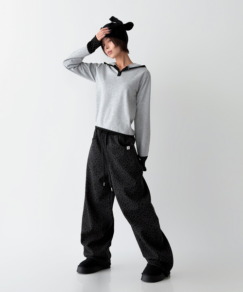 THE GREEN LAB（ザグリーンラボ）の「レオパードオビバンドパンツ[レオパードグレー]（その他パンツ・レディース・その他・FREE）」の17枚目の写真