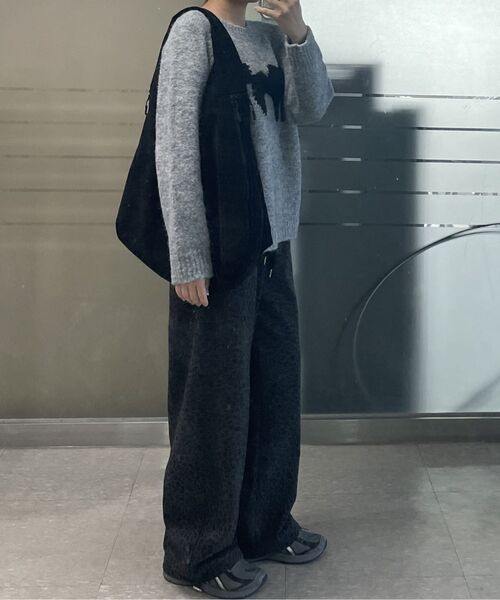 THE GREEN LAB（ザグリーンラボ）の「レオパードオビバンドパンツ[レオパードグレー]（その他パンツ・レディース・その他・FREE）」の6枚目の写真