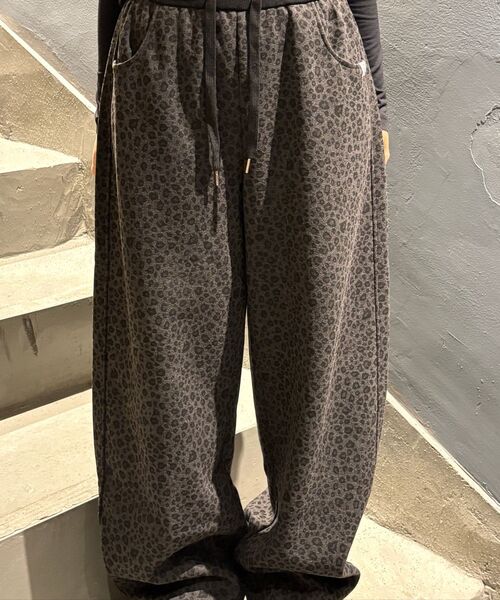 THE GREEN LAB（ザグリーンラボ）の「レオパードオビバンドパンツ[レオパードグレー]（その他パンツ・レディース・その他・FREE）」の8枚目の写真