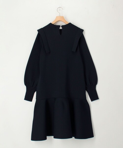 MICO COULIER（ミコクリエ）の「ミラノリブ　デザインワンピース（ワンピース・レディース・ネイビー/グレイッシュベージュ・38）」の13枚目の写真