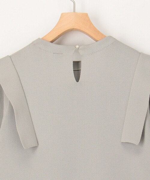 MICO COULIER（ミコクリエ）の「ミラノリブ　デザインワンピース（ワンピース・レディース・ネイビー/グレイッシュベージュ・38）」の20枚目の写真