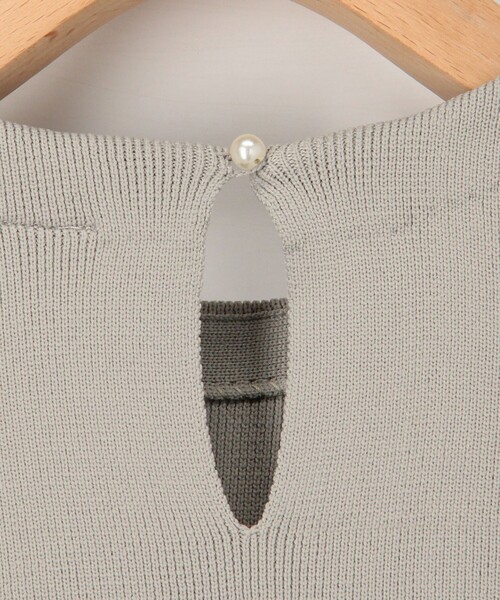 MICO COULIER（ミコクリエ）の「ミラノリブ　デザインワンピース（ワンピース・レディース・ネイビー/グレイッシュベージュ・38）」の21枚目の写真