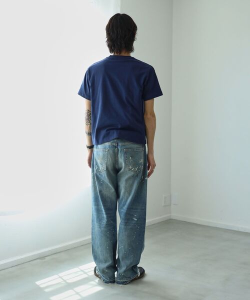 FFEIN(フェイン)の「【FFEIN(フェイン)】フラワー刺繍ロゴショート丈Tシャツ / Tシャツ クルーネック 半袖 刺繍 花柄 【短丈】(Tシャツ/カットソー・メンズ・ホワイト/ブラック/ネイビー・LARGE/MEDIUM/SMALL)」の17枚目の写真
