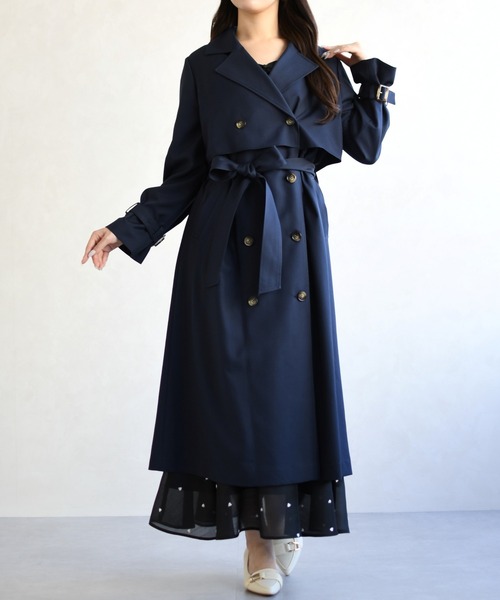 31 Sons de mode（トランテアン　ソン　ドゥ　モード）の「2026春夏新作 トレンチコート（トレンチコート・レディース・グリーン/ネイビー/ベージュ・M/S）」の3枚目の写真