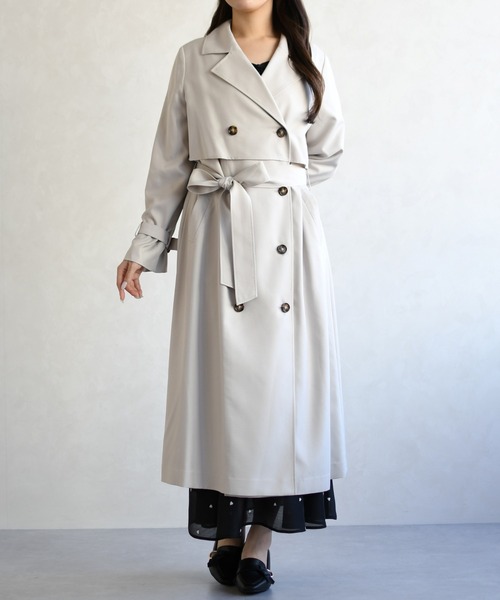 31 Sons de mode（トランテアン　ソン　ドゥ　モード）の「2026春夏新作 トレンチコート（トレンチコート・レディース・グリーン/ネイビー/ベージュ・M/S）」の4枚目の写真