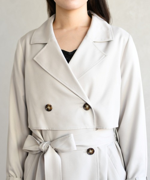 31 Sons de mode（トランテアン　ソン　ドゥ　モード）の「2026春夏新作 トレンチコート（トレンチコート・レディース・グリーン/ネイビー/ベージュ・M/S）」の17枚目の写真