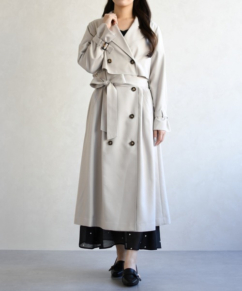 31 Sons de mode（トランテアン　ソン　ドゥ　モード）の「2026春夏新作 トレンチコート（トレンチコート・レディース・グリーン/ネイビー/ベージュ・M/S）」の5枚目の写真