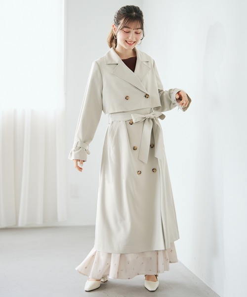 31 Sons de mode(トランテアン ソン ドゥ モード)の「2026春夏新作 トレンチコート(トレンチコート・レディース・グリーン/ネイビー/ベージュ・M/S)」の22枚目の写真