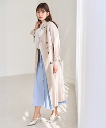 トレンチコート レディース 通販 ステンカラーコート シングル スプリングコート レディースコート 女性 かわいい ミドル丈 ビジネスコート アウター 無地 シンプル 通勤 通学 カジュアル おしゃれ オシャレ OL 大学生 入園式 入学式 卒園式 卒業式 BACKYARD