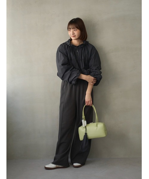 emmi（エミ）の「スウェットワイドパンツ【セットアップ対応】（スウェットパンツ・レディース・ライトグレー/チャコールグレー・0/1）」の17枚目の写真