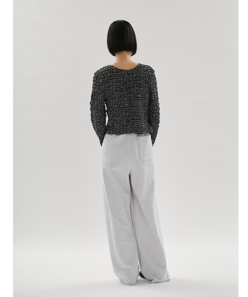 emmi（エミ）の「スウェットワイドパンツ【セットアップ対応】（スウェットパンツ・レディース・ライトグレー/チャコールグレー・0/1）」の5枚目の写真