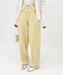 EDIT. FOR LULU | ウエストボタン ニットパンツ(スラックス)