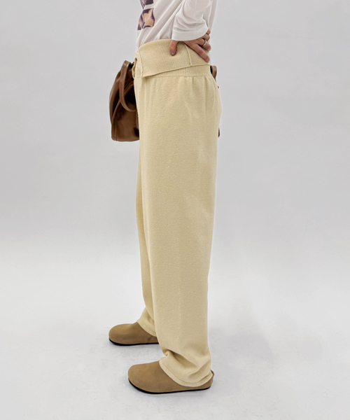 EDIT. FOR LULU（エディットフォールル）の「ウエストボタン ニットパンツ（スラックス・レディース・アイボリー・FREE）」の8枚目の写真