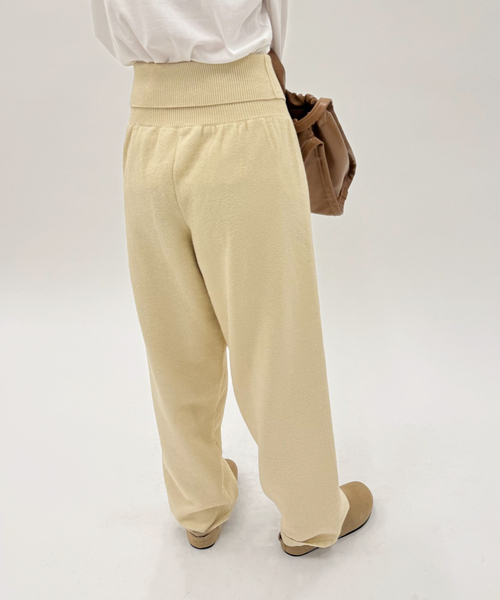 EDIT. FOR LULU（エディットフォールル）の「ウエストボタン ニットパンツ（スラックス・レディース・アイボリー・FREE）」の9枚目の写真