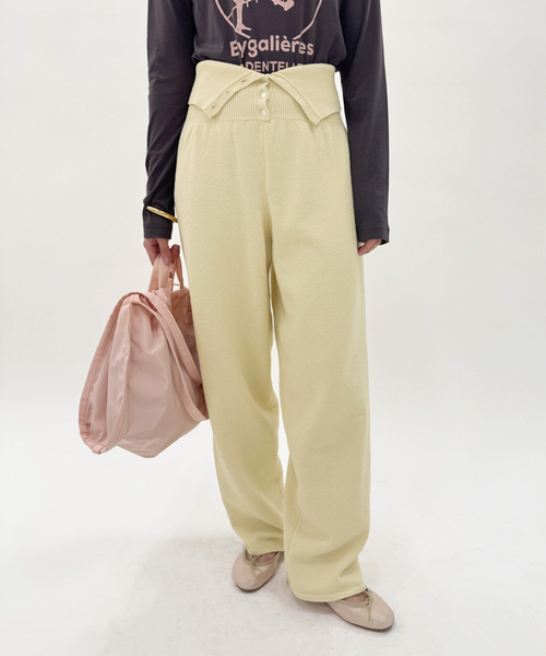 EDIT. FOR LULU（エディットフォールル）の「ウエストボタン ニットパンツ（スラックス・レディース・アイボリー・FREE）」の11枚目の写真