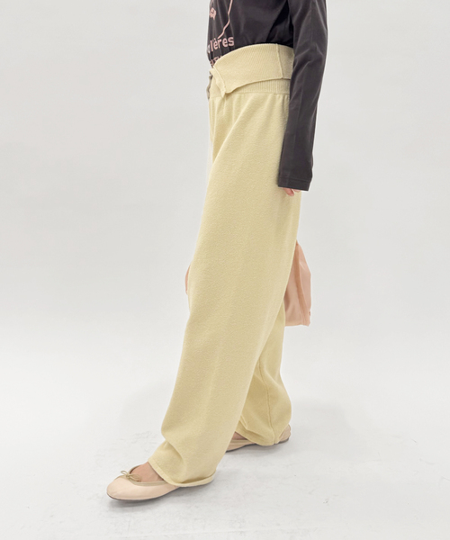 EDIT. FOR LULU（エディットフォールル）の「ウエストボタン ニットパンツ（スラックス・レディース・アイボリー・FREE）」の12枚目の写真