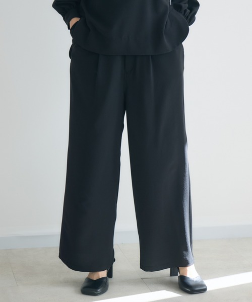 KATHARINE ROSS(キャサリンロス)の「【KATHARINE ROSS】【接触冷感/UV/通気性】ウォッシャブルイージーストレートパンツ(その他パンツ・レディース・ブラック・MEDIUM)」の6枚目の写真