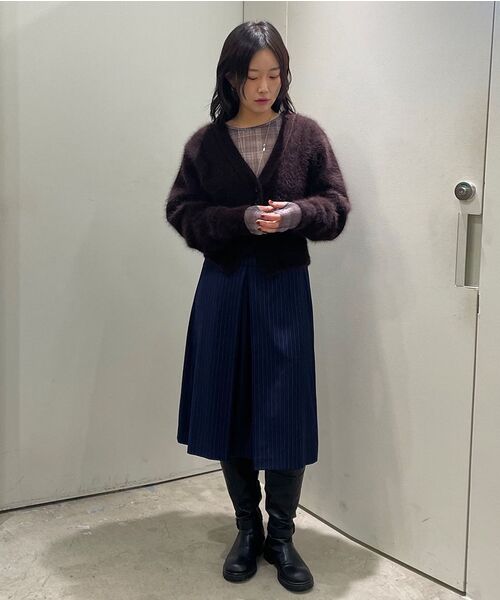 DIAGONAL(ダイアゴナル)の「MOHAIR SILHOUETTE CARDIGAN (red brown)(カーディガン/ボレロ・レディース・その他・FREE)」の11枚目の写真