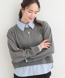SHOO・LA・RUE | 【洗濯機可】1枚でサマ見え シャツレイヤード風 スウェット(スウェット)