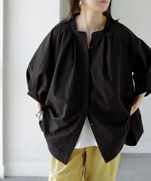 「立体感でメリハリ」 タックぽわん袖シャツ