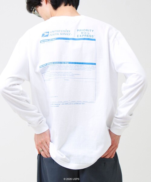 GOOD ROCK SPEED(グッドロックスピード)の「【GOOD ROCK SPEED】USPS ロンT(Tシャツ/カットソー・メンズ・ライトグレー/オフホワイト・M/L)」の2枚目の写真