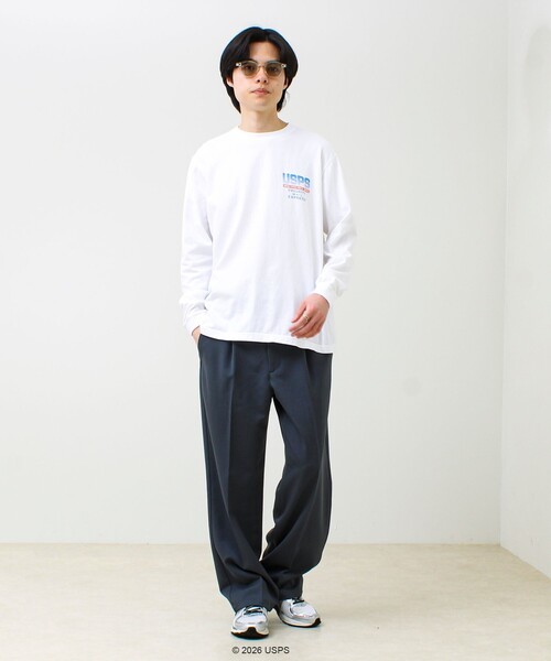 GOOD ROCK SPEED(グッドロックスピード)の「【GOOD ROCK SPEED】USPS ロンT(Tシャツ/カットソー・メンズ・ライトグレー/オフホワイト・M/L)」の3枚目の写真