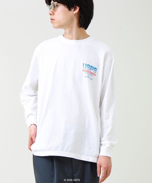 GOOD ROCK SPEED(グッドロックスピード)の「【GOOD ROCK SPEED】USPS ロンT(Tシャツ/カットソー・メンズ・ライトグレー/オフホワイト・M/L)」の6枚目の写真