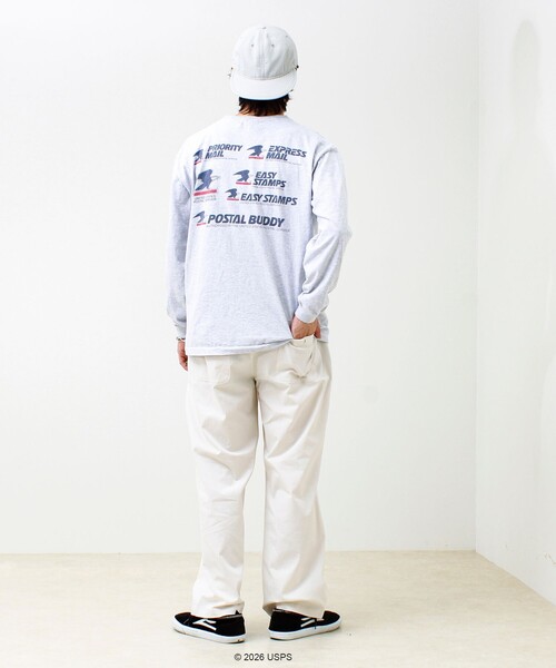 GOOD ROCK SPEED(グッドロックスピード)の「【GOOD ROCK SPEED】USPS ロンT(Tシャツ/カットソー・メンズ・ライトグレー/オフホワイト・M/L)」の12枚目の写真