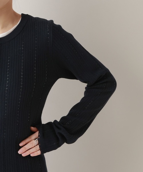 RAGEBLUE（レイジブルー）の「アイレット編み/ヘンリーニットプルオーバー（ニット/セーター・レディース・ホワイト/ピンク/ネイビー・FREE）」の20枚目の写真