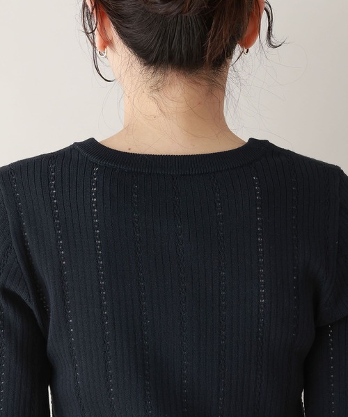 RAGEBLUE（レイジブルー）の「アイレット編み/ヘンリーニットプルオーバー（ニット/セーター・レディース・ホワイト/ピンク/ネイビー・FREE）」の22枚目の写真