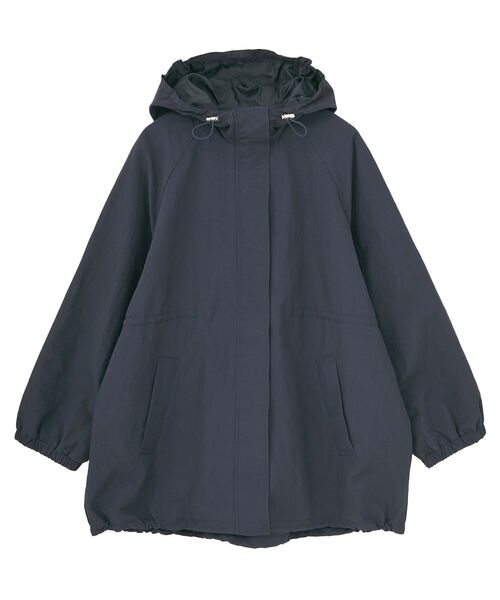 Green　Parks（グリーンパークス）の「撥水加工ミディ丈マウンテンパーカー（マウンテンパーカー・レディース・ベージュ/ネイビー/ホワイト系その他2・FREE）」の4枚目の写真