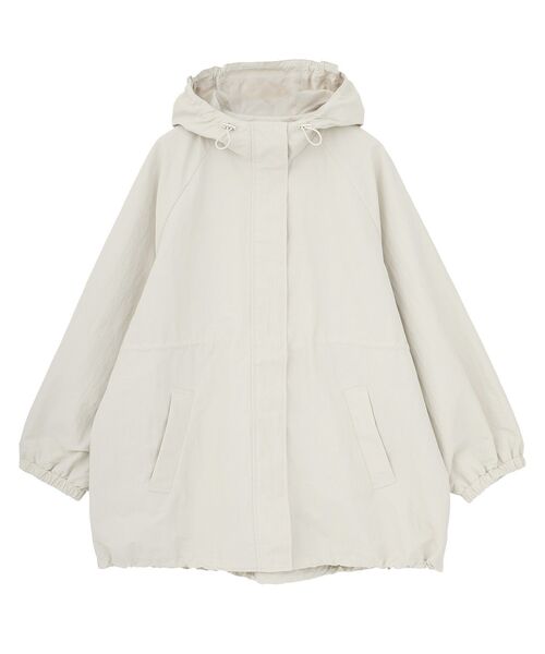 Green　Parks（グリーンパークス）の「撥水加工ミディ丈マウンテンパーカー（マウンテンパーカー・レディース・ベージュ/ネイビー/ホワイト系その他2・FREE）」の5枚目の写真
