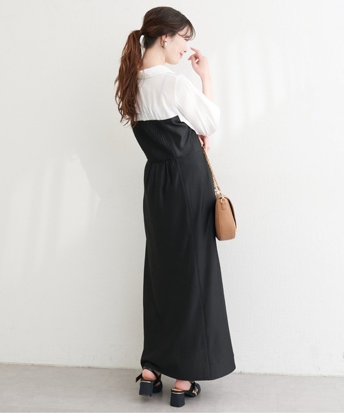 natural couture（ナチュラルクチュール）の「ドッキングシャツワンピース（ワンピース・レディース・ブラック系その他/ブラック/ネイビー/ホワイト系その他・FREE）」の7枚目の写真