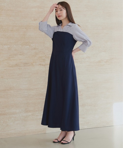 natural couture（ナチュラルクチュール）の「ドッキングシャツワンピース（ワンピース・レディース・ブラック系その他/ブラック/ネイビー/ホワイト系その他・FREE）」の20枚目の写真