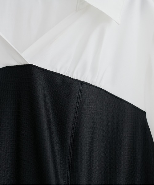 natural couture（ナチュラルクチュール）の「ドッキングシャツワンピース（ワンピース・レディース・ブラック系その他/ブラック/ネイビー/ホワイト系その他・FREE）」の10枚目の写真