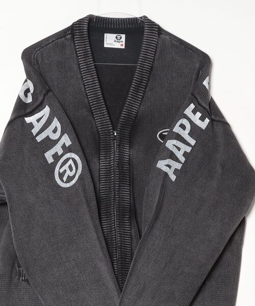 AAPE BY A BATHING APE(エーエイプバイアベイシングエイプ)の「AAPE KNIT CARDIGAN(カーディガン/ボレロ・メンズ・ライトブラック・X-LARGE/SMALL/MEDIUM/LARGE)」の8枚目の写真