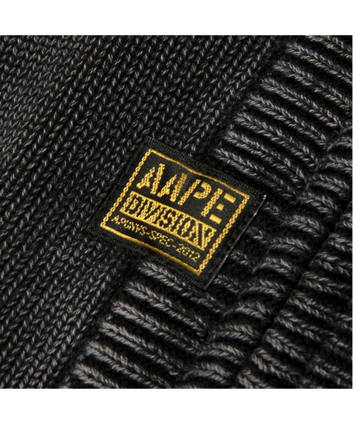 AAPE BY A BATHING APE(エーエイプバイアベイシングエイプ)の「AAPE KNIT CARDIGAN(カーディガン/ボレロ・メンズ・ライトブラック・X-LARGE/SMALL/MEDIUM/LARGE)」の4枚目の写真