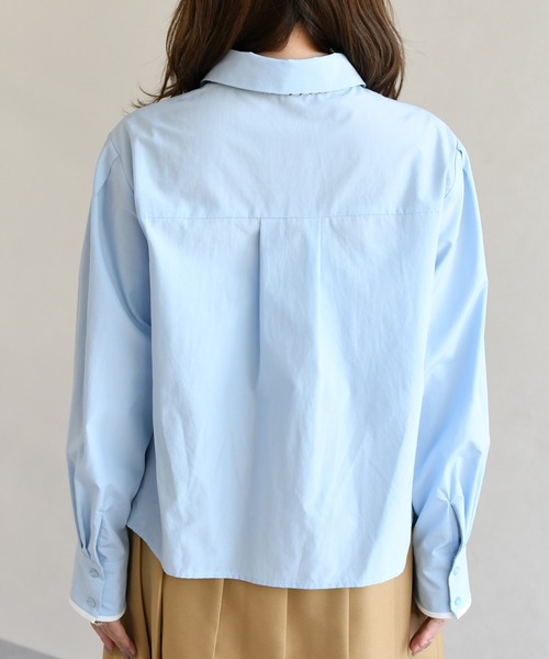 31 Sons de mode（トランテアン　ソン　ドゥ　モード）の「2026春夏新作 スカーフ付きシャツブラウス（シャツ/ブラウス・レディース・ピンク系/オフホワイト/サックスブルー・ﾌﾘ-）」の19枚目の写真