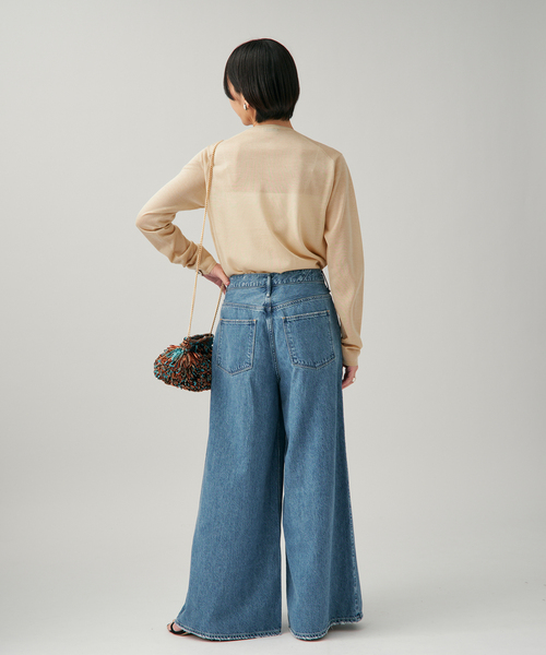 VERMEIL par iena（ヴェルメイユパーイエナ）の「シルク MIX クルーネックカーディガン（カーディガン/ボレロ・レディース・ベージュ/カーキ・FREE）」の13枚目の写真