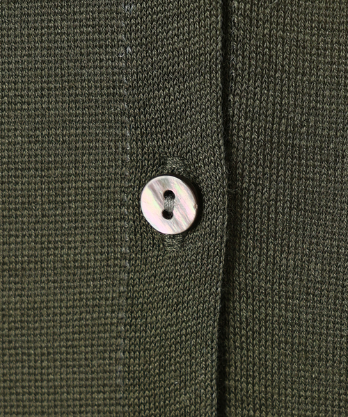 VERMEIL par iena（ヴェルメイユパーイエナ）の「シルク MIX クルーネックカーディガン（カーディガン/ボレロ・レディース・ベージュ/カーキ・FREE）」の9枚目の写真