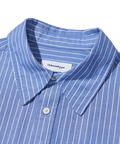 URBANDTYPE（アーバンディタイプ）の「ニースストライプシャツ_ライトブルー（シャツ/ブラウス・レディース・その他・X-LARGE/LARGE/MEDIUM/SMALL）」の3枚目の写真
